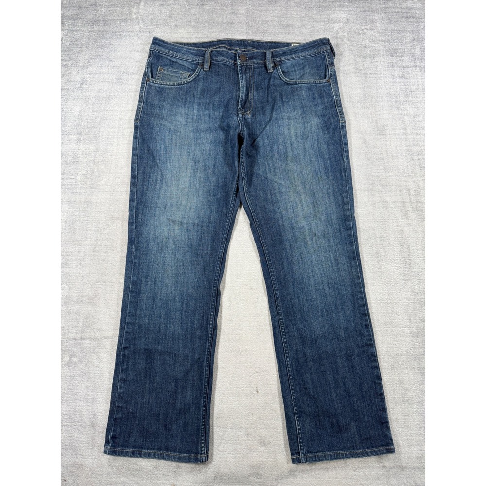 Buffalo David Bitton Jeans Mens 36x30 Blue Denim Driven X Basic Straight Stretch